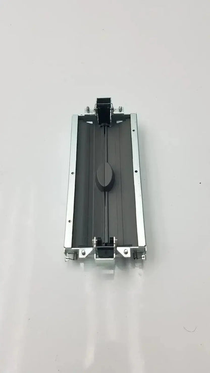 Silver aluminum-framed bazel and assy secondary barrier by siemens model 18137787 with black internal components and knob