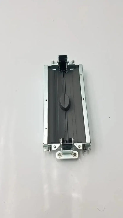 Silver metallic frame with black plastic components and central knob featuring mounting brackets for siemens assy secondary barrier model 18137787