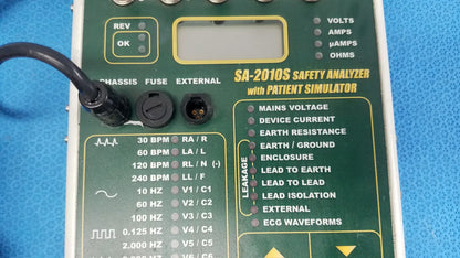 BC Biomedical SA-2010S Safety Analyzer With Patient Simulator and Chassis Cable