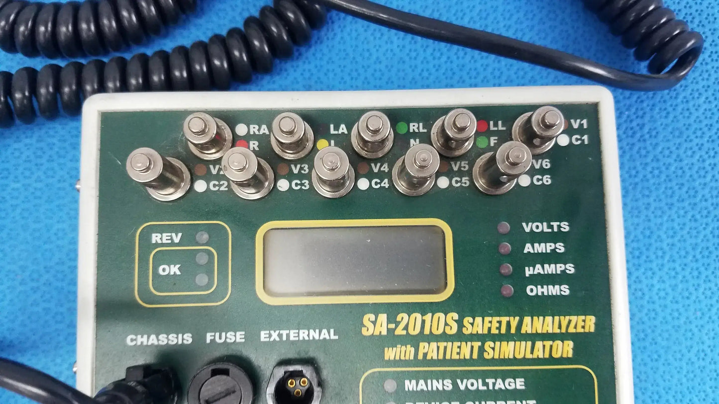 BC Biomedical SA-2010S Safety Analyzer With Patient Simulator and Chassis Cable
