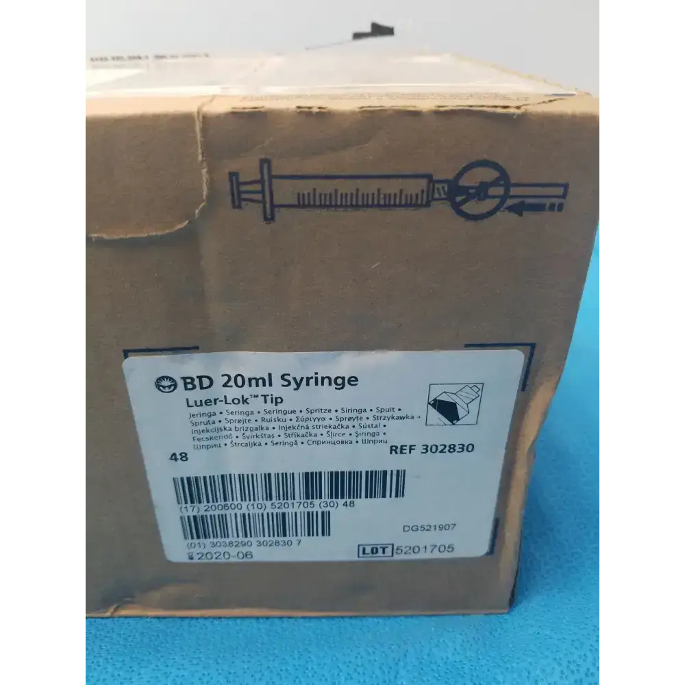 BD 20ml 48 Syrings - REF 302830 Box - Syringe