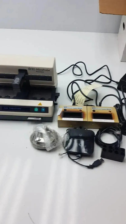 Beige and black bd microprobe processor with digital display and 2 alysis block for buy used medical equipment