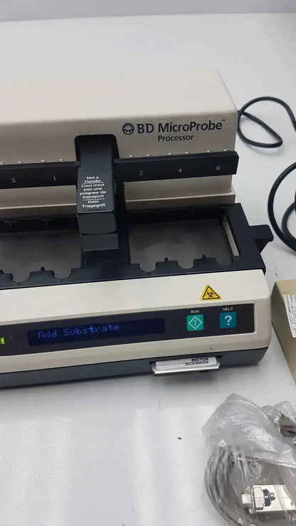 Beige and black BD MicroProbe processor with digital display and control buttons for buy used medical equipment