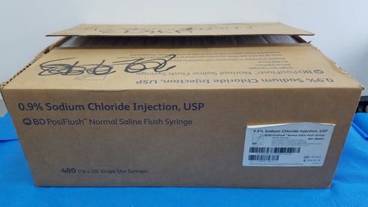BD PosiFlush 0.9% Sodium Chloride Injection 10mL Syringe - REF 306547