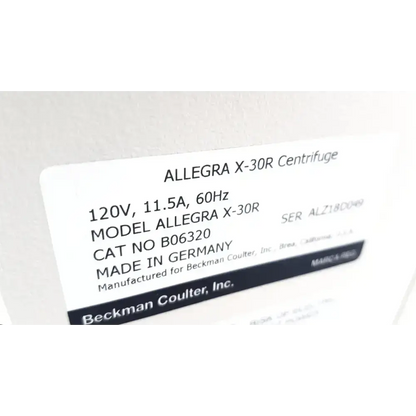 Beckman Coulter Allegra X-22R Refrigerated Benchtop Centrifuge