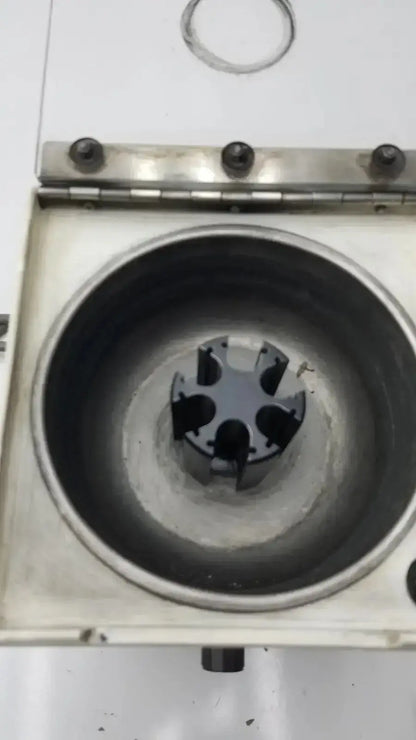 Stainless steel centrifuge rotor with black plastic center hub for beckman microfuge b microcentrifuge used medical equipment for sale