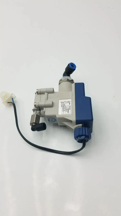 Gray and blue industrial condensate controller ka10lc0a0 with black wiring and plastic connectors for precise liquid management