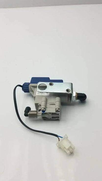 Silver and blue hydraulic condensate controller ka10lc0a0 with black wiring and white connector for precise control