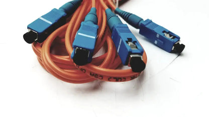 Orange berk-tek optical fiber cables 62.5/125 with blue lc connectors icr0x0 suitable for hospital surplus use