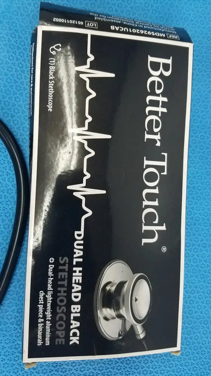 Better Touch Dual Head Black Stethoscope Lightweight - MD5926201UCAB