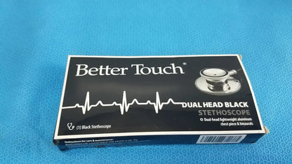 Better Touch Dual Head Black Stethoscope Lightweight - MD5926201UCAB