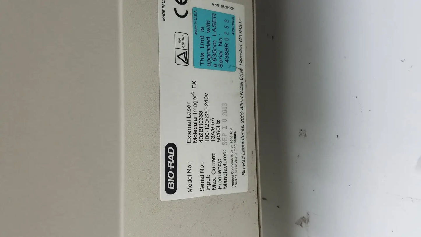 Bio-Rad External Laser Molecular Imager FX