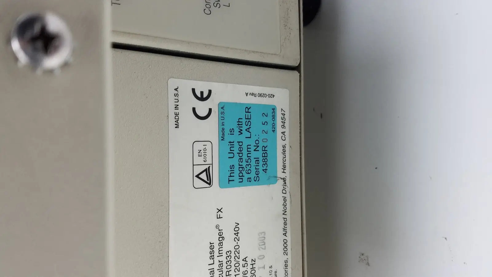Bio-Rad External Laser Molecular Imager FX