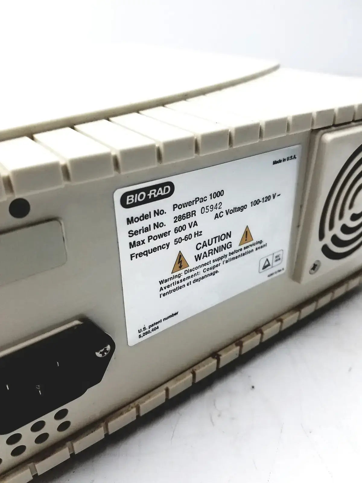 Bio-Rad PowerPac 1000 Electrophoresis HV High Voltage Power Supply