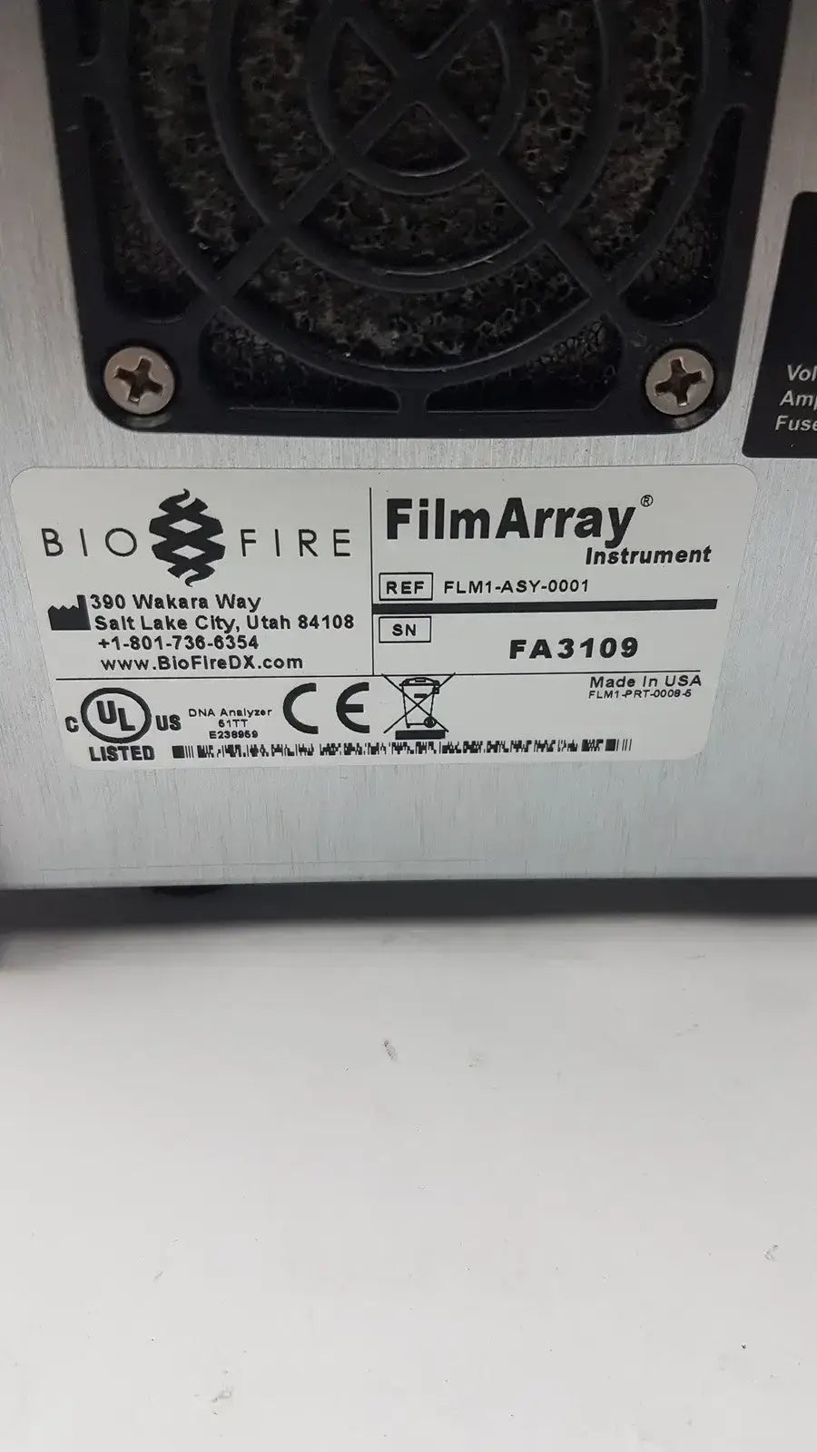 BioFire FilmArray FLM1-ASY-0001 PCR System Rapid Patient Molecular Testing Unit