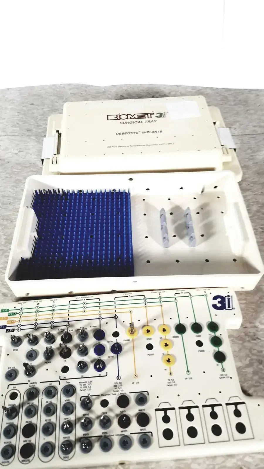 Biomet 3i Surgical Tray Osseitite Impants