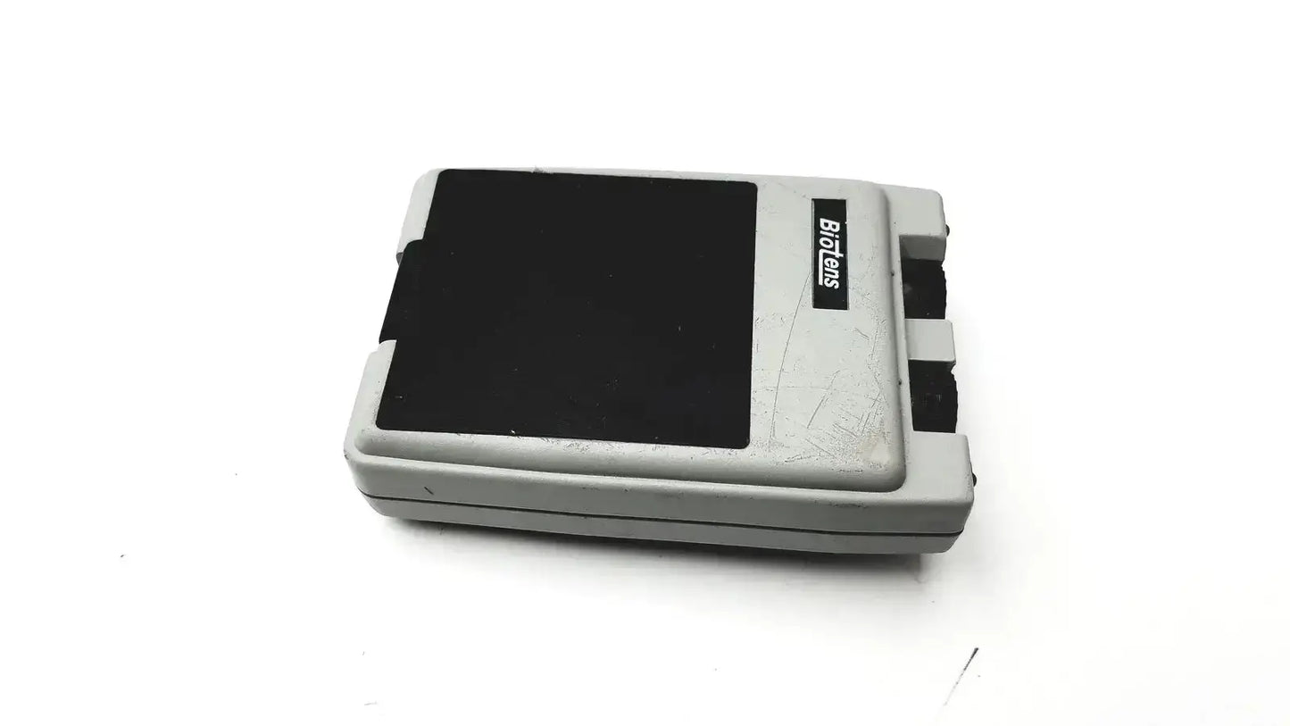 Gray plastic biotronics portable cassette player with black screen and slots used in biotens transcutaneous electrical nerve stimulator