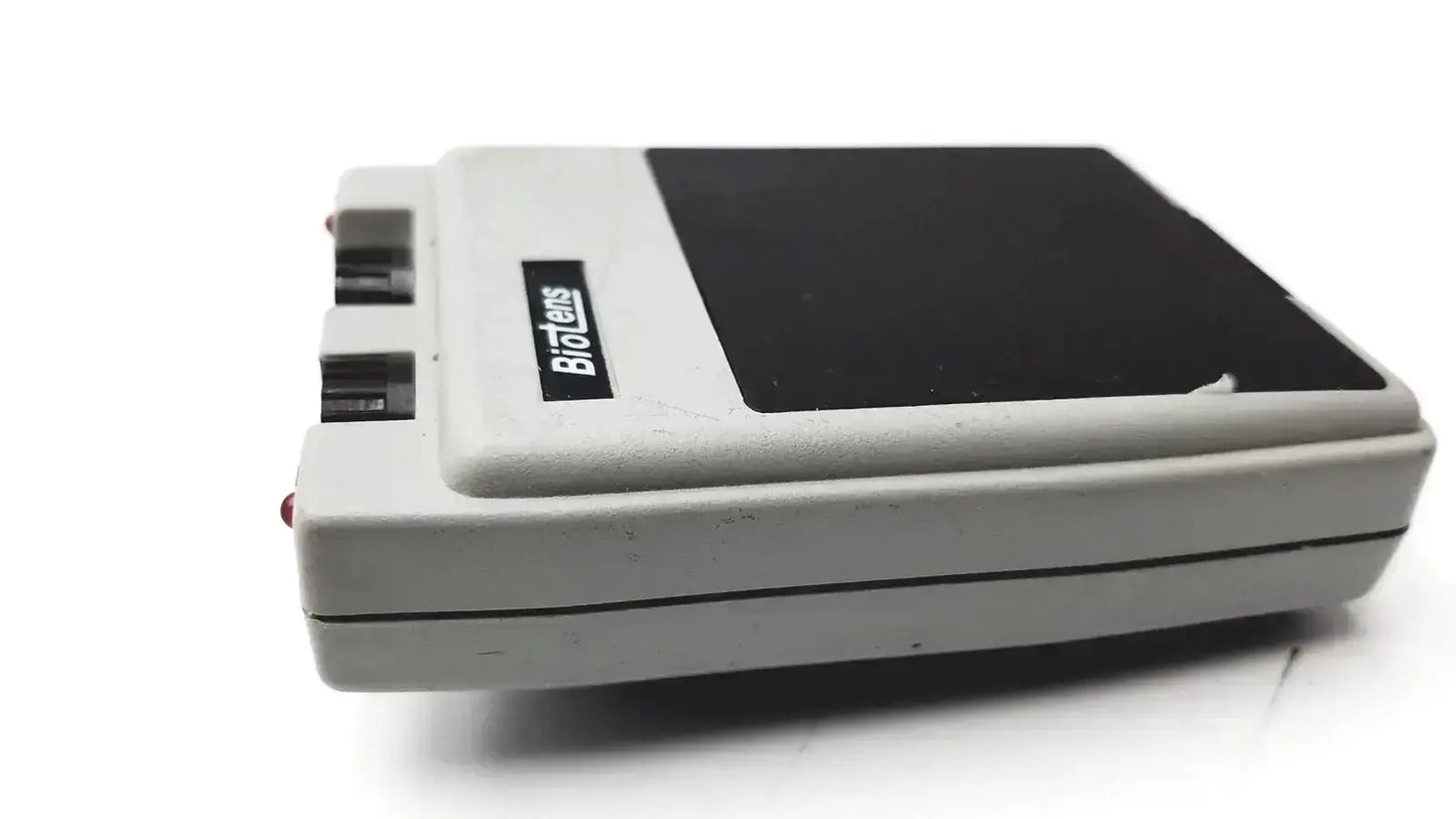 Gray plastic biopacs electrical nerve stimulator with black panel for biotens transcutaneous electrical therapy