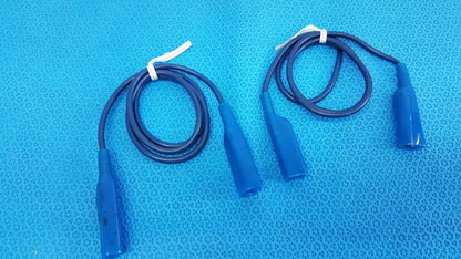 Bipolar Electrosurgical ESU Cautery Cable Cord for Forceps - Lot of 2