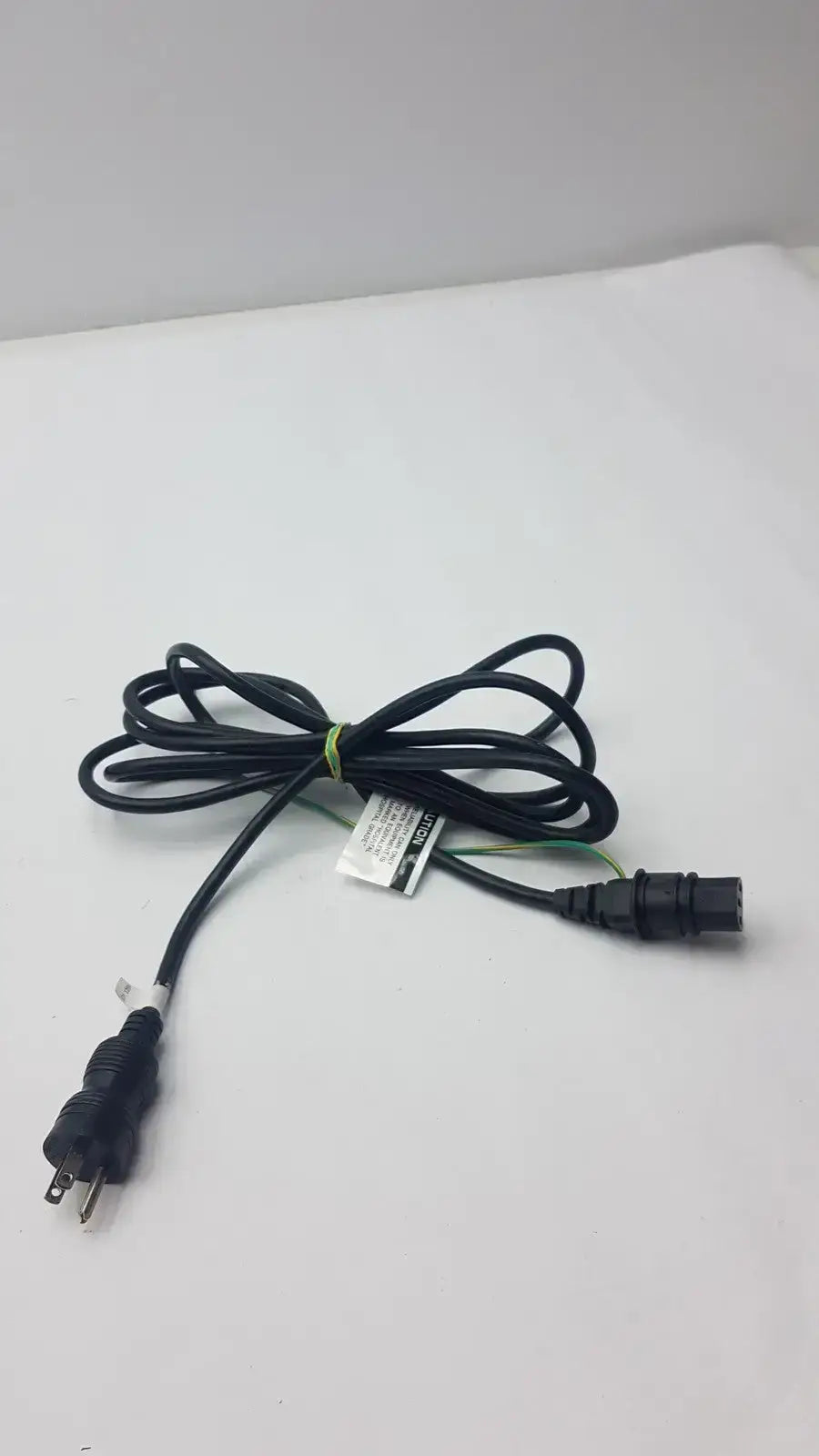 Black Power Cord Cable Plug 3 Poles Male with Female - Splitter