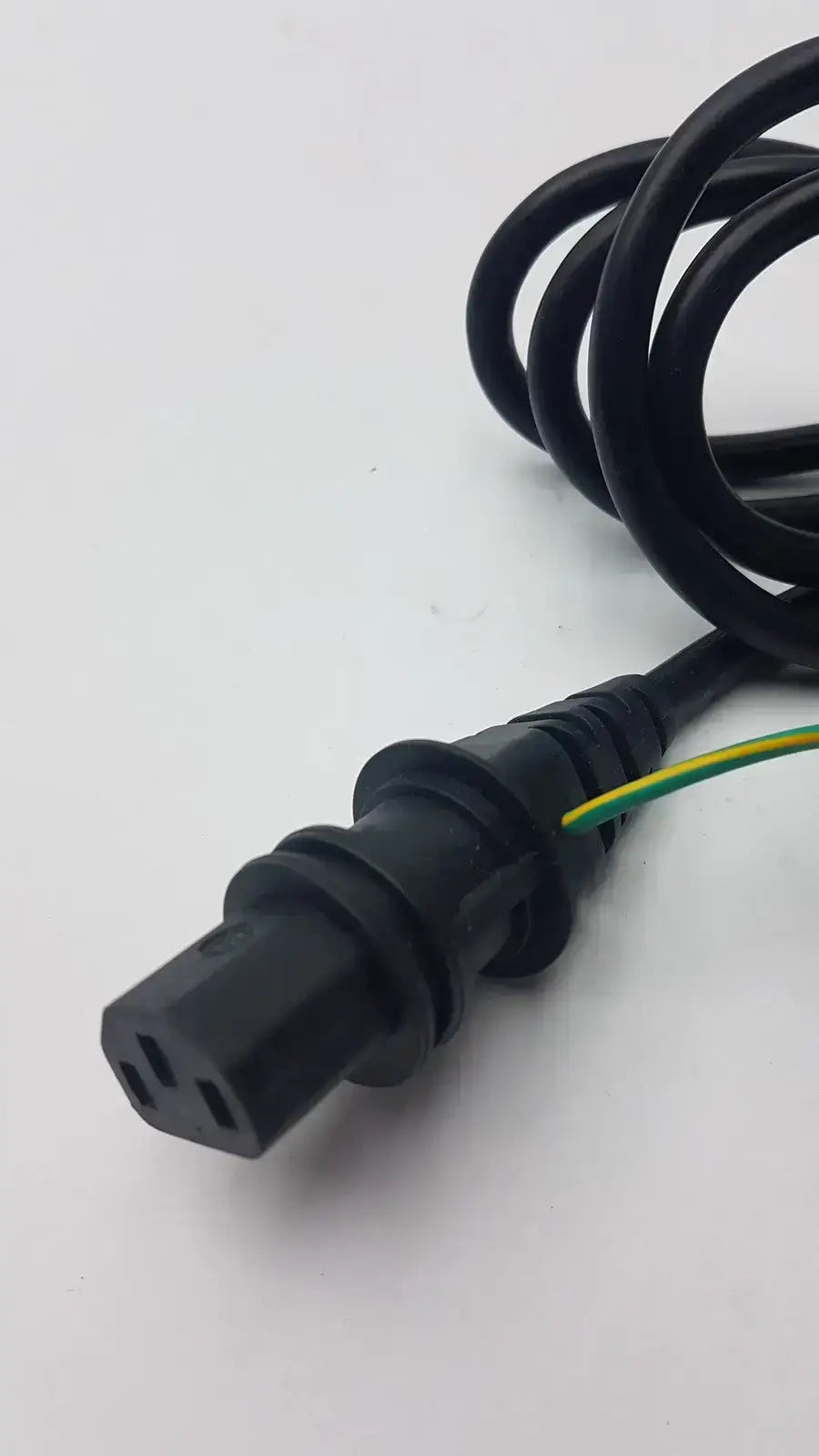 Black Power Cord Cable Plug 3 Poles Male with Female - Splitter