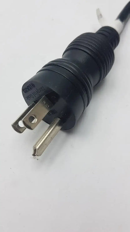 Black Power Cord Cable Plug 3 Poles Male with Female - Splitter