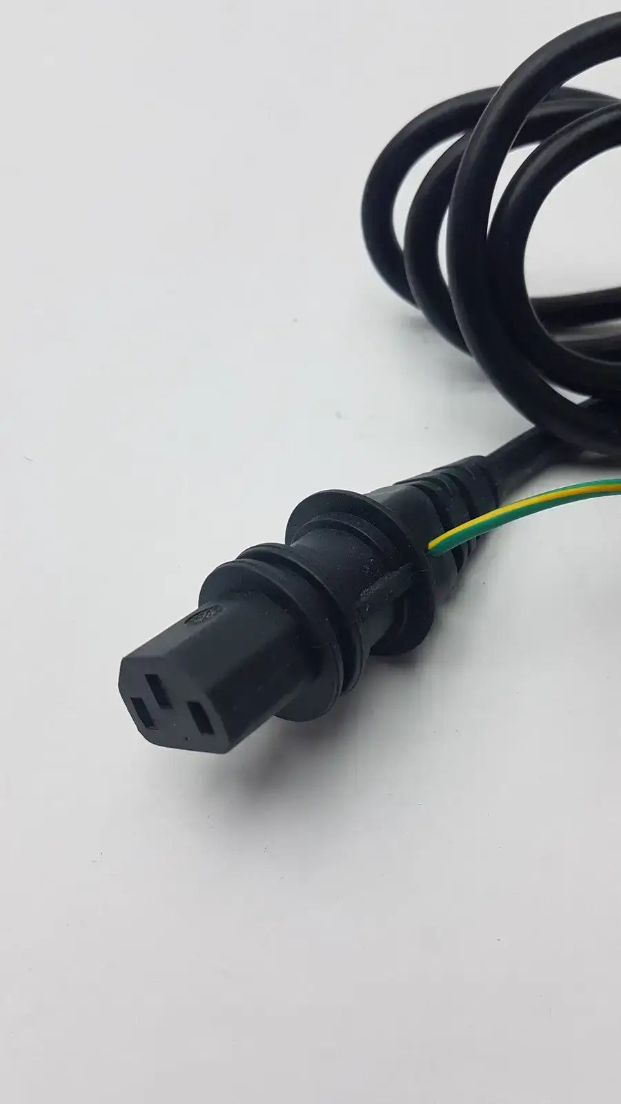 Black Power Cord Cable Plug 3 Poles Male with Female - Splitter