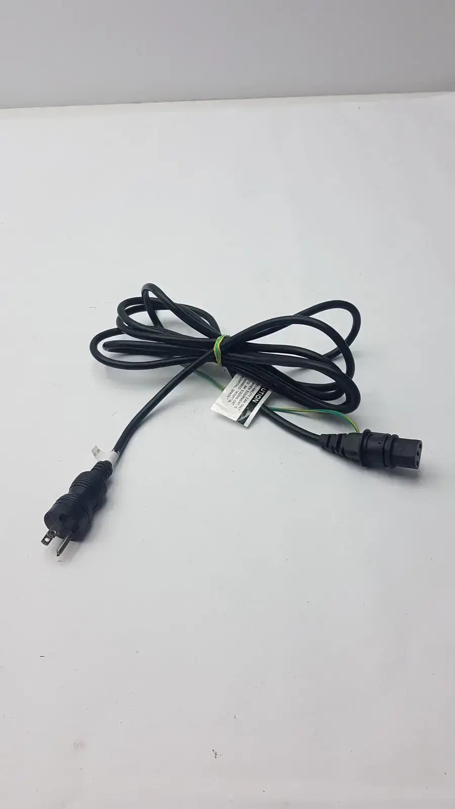 Black Power Cord Cable Plug 3 Poles Male with Female - Splitter