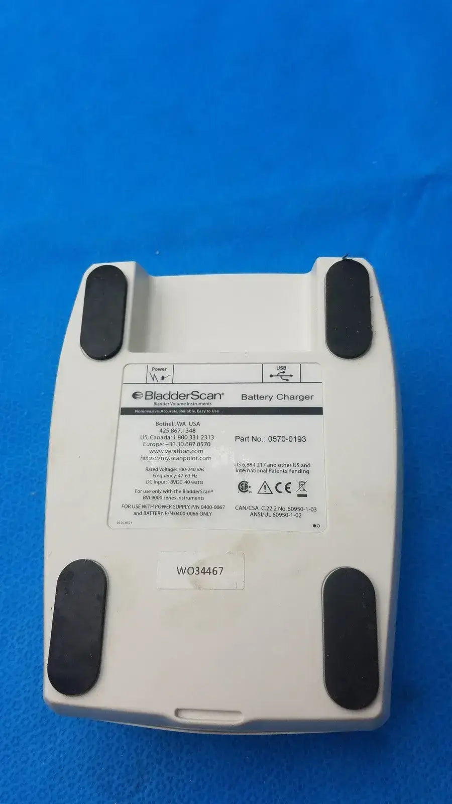 BladderScan Battery Charger 0570-0193 - Medical Device