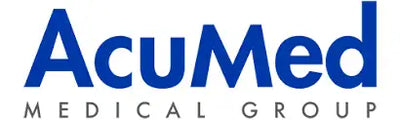 Blue ’acumed’ logo with smaller gray text reading ’medical group’ beneath it.