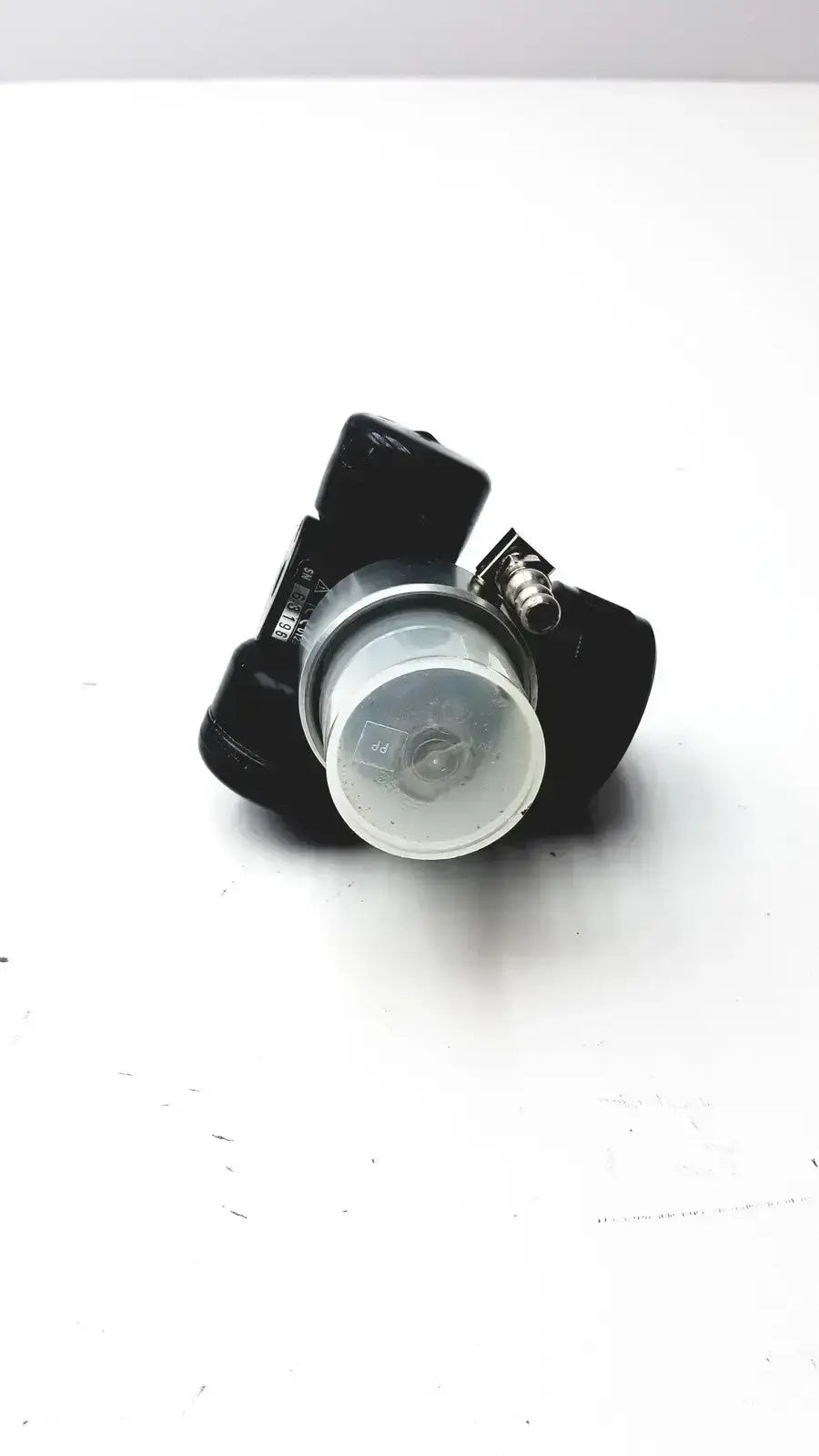 Black plastic platinum series suction regulator with clear lens and metallic connector used medical equipment for sale