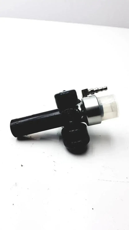 Black and silver fuel injector with transparent cap from boehringer 3704 platinum series suction regulator used medical equipment for sale