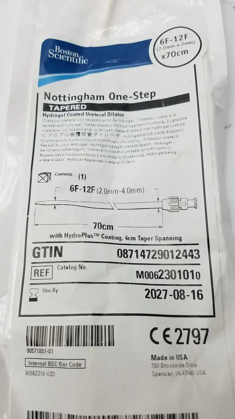 Boston Scientific 230-101 Notiingham One-Step Taperred - Ureteral Dilator