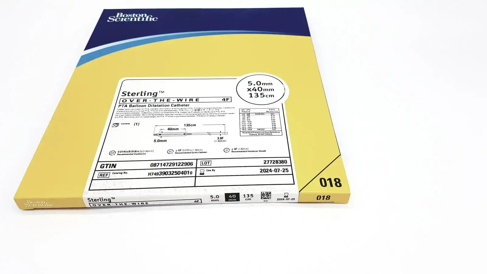 Boston Scientific H74939032504010 Sterling Over The Wire 4F - Balloon Dilatation Catheter