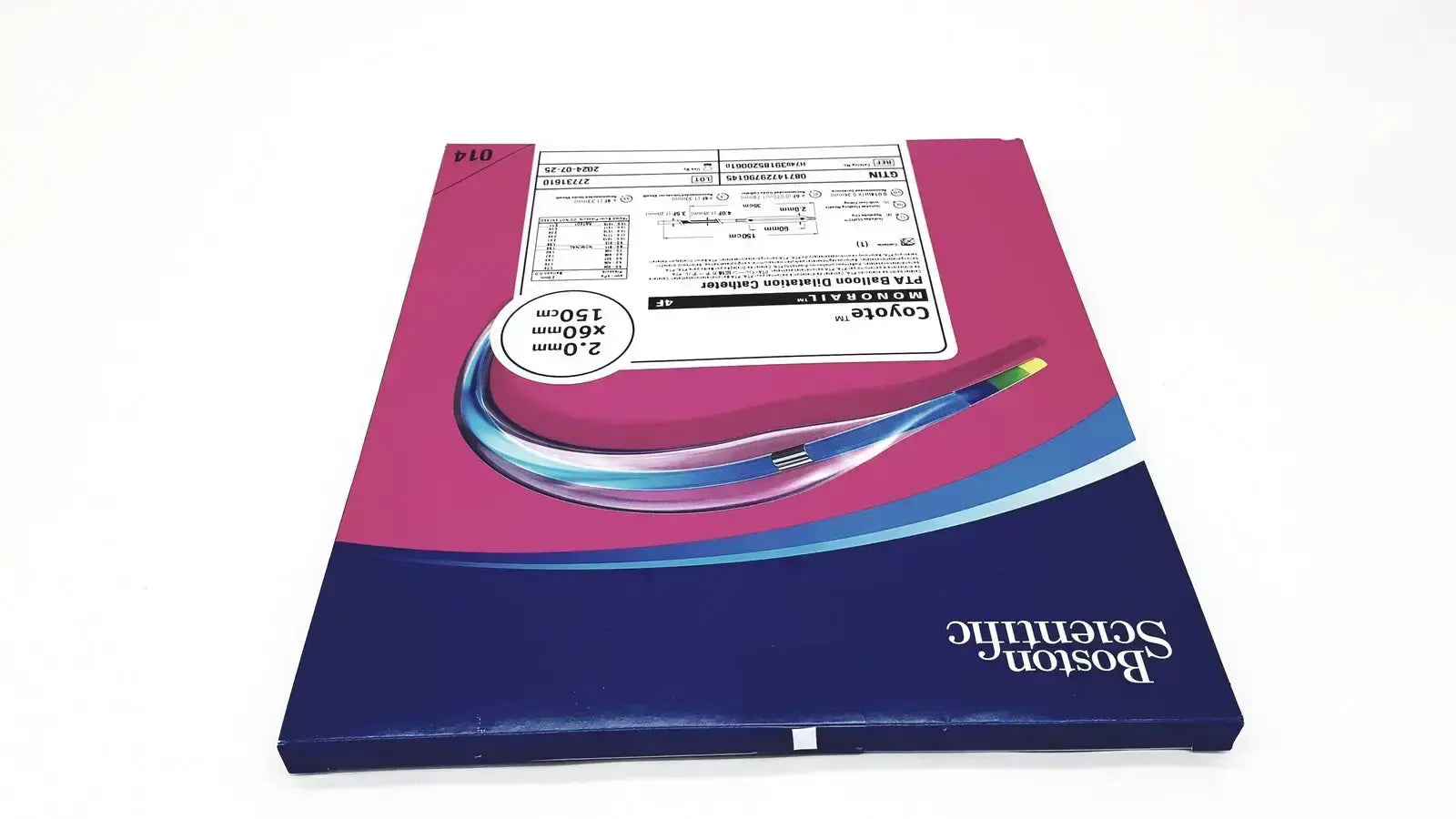 Boston Scientific PTA balloon dilatation catheter with sleek magenta and navy blue design in original packaging ref H7493918520061