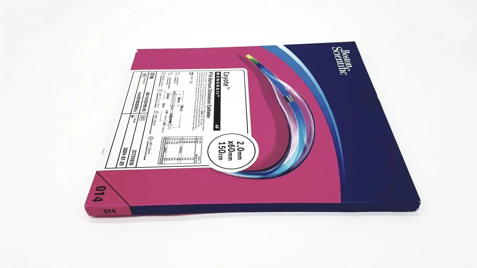 Product box for boston scientific pta balloon dilatation catheter with cryote airway management system by becton dickinson scientific