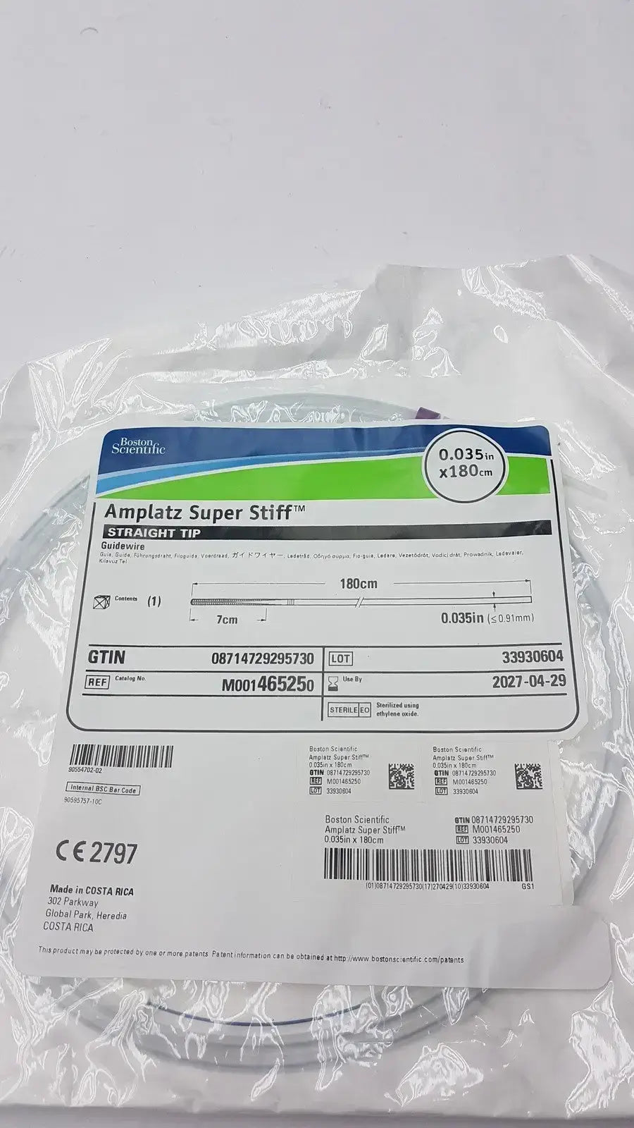 Boston Scientific Ref 46525 Ampllatz Super Stiif - Guidewire