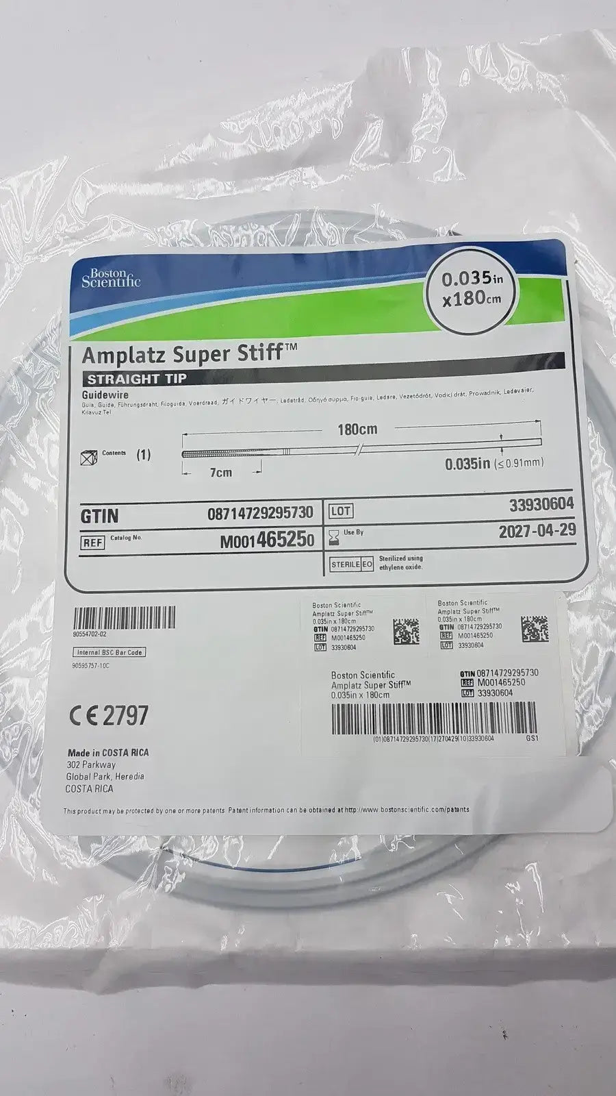 Boston Scientific Ref 46525 Ampllatz Super Stiif - Guidewire