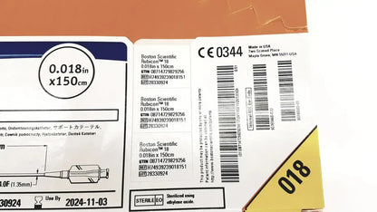 Boston scientific rubicon 18 support catheter sterile packaged in labeled cardboard box g-bbha2-2c ref h74939239018151