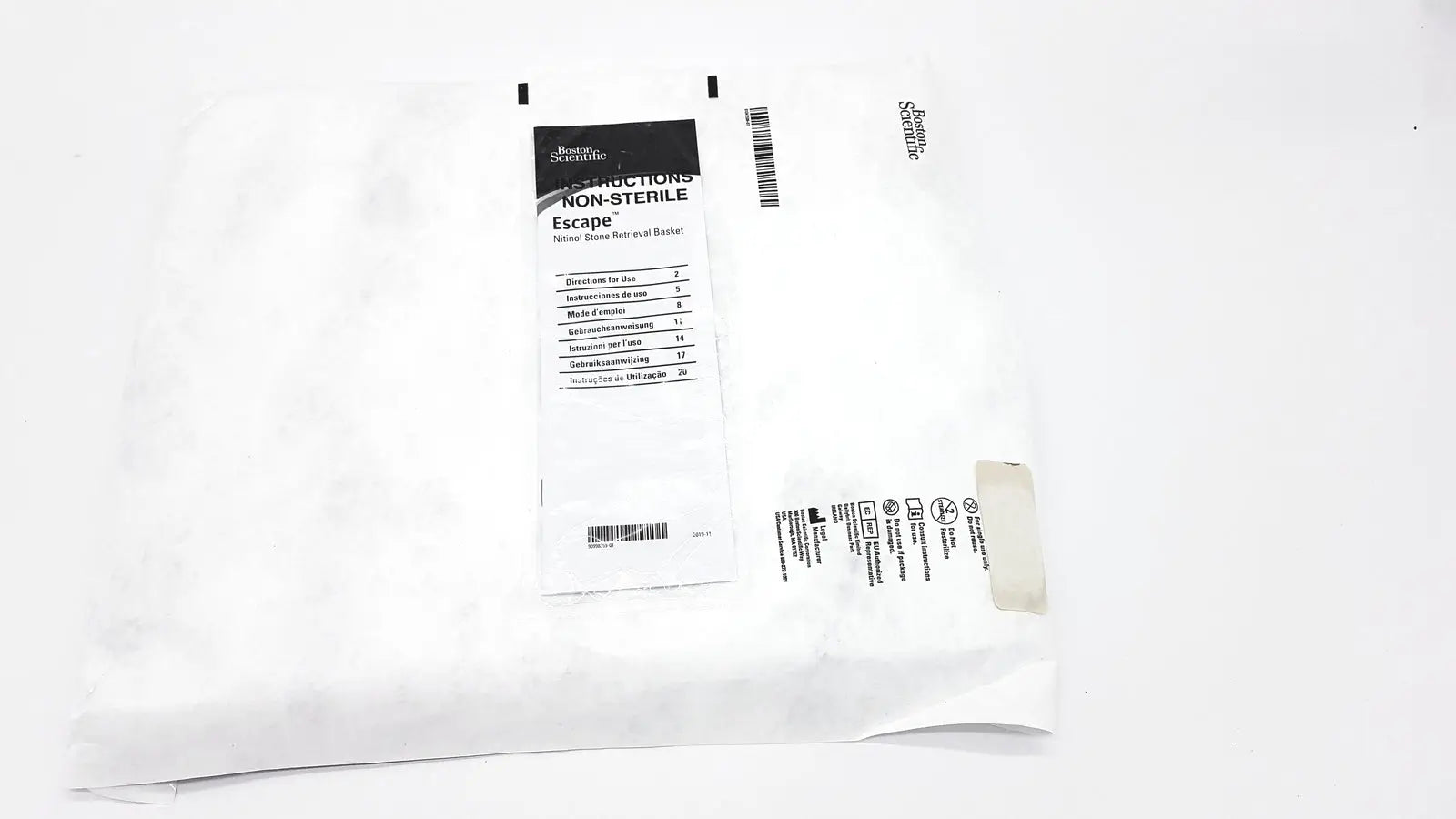 Boston Scientific Zero Tip Nitinol Retrieval Basket 2.4f X 120cm M0063902010 - Stone