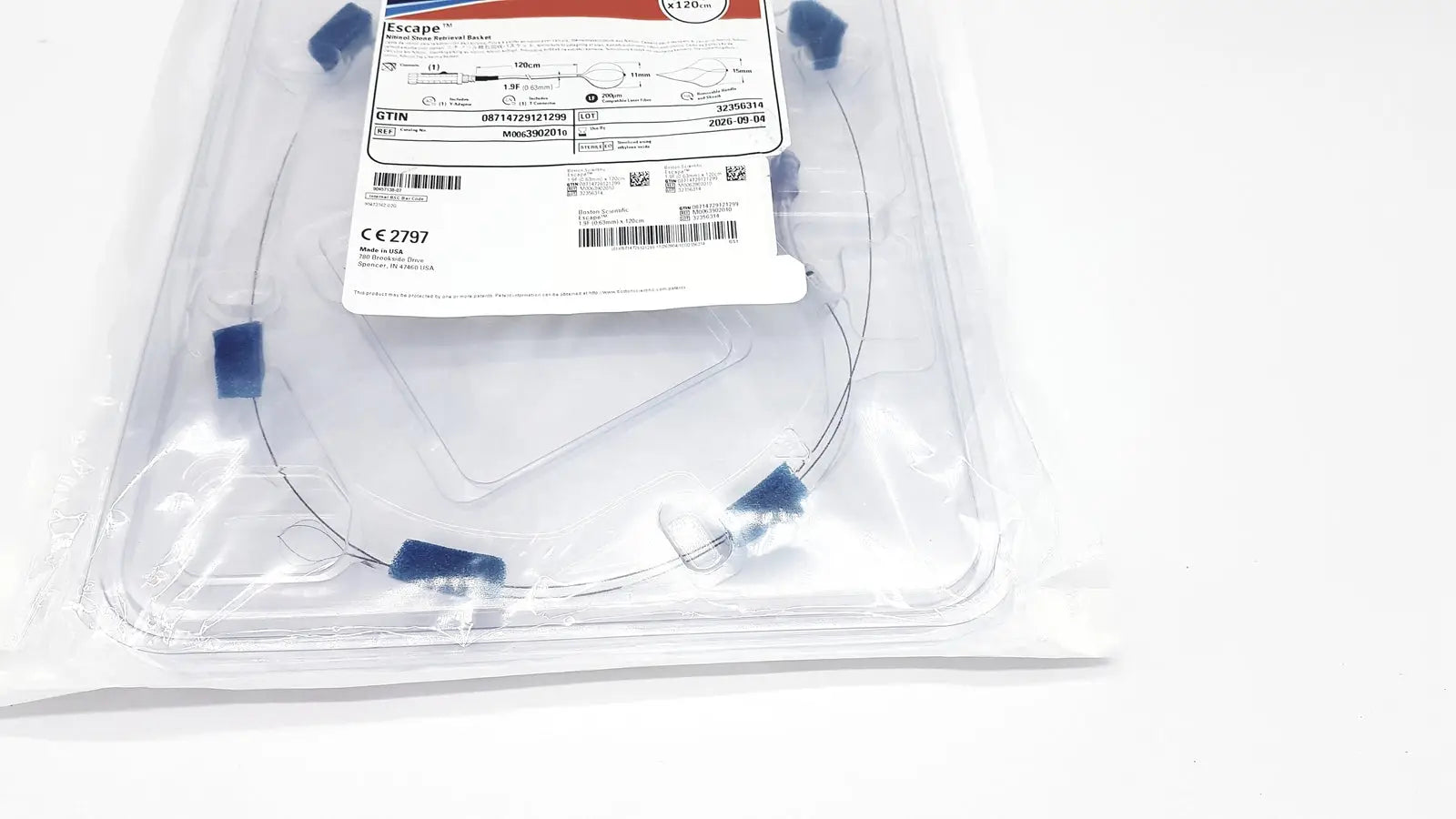 Boston Scientific Zero Tip Nitinol Retrieval Basket 2.4f X 120cm M0063902010 - Stone