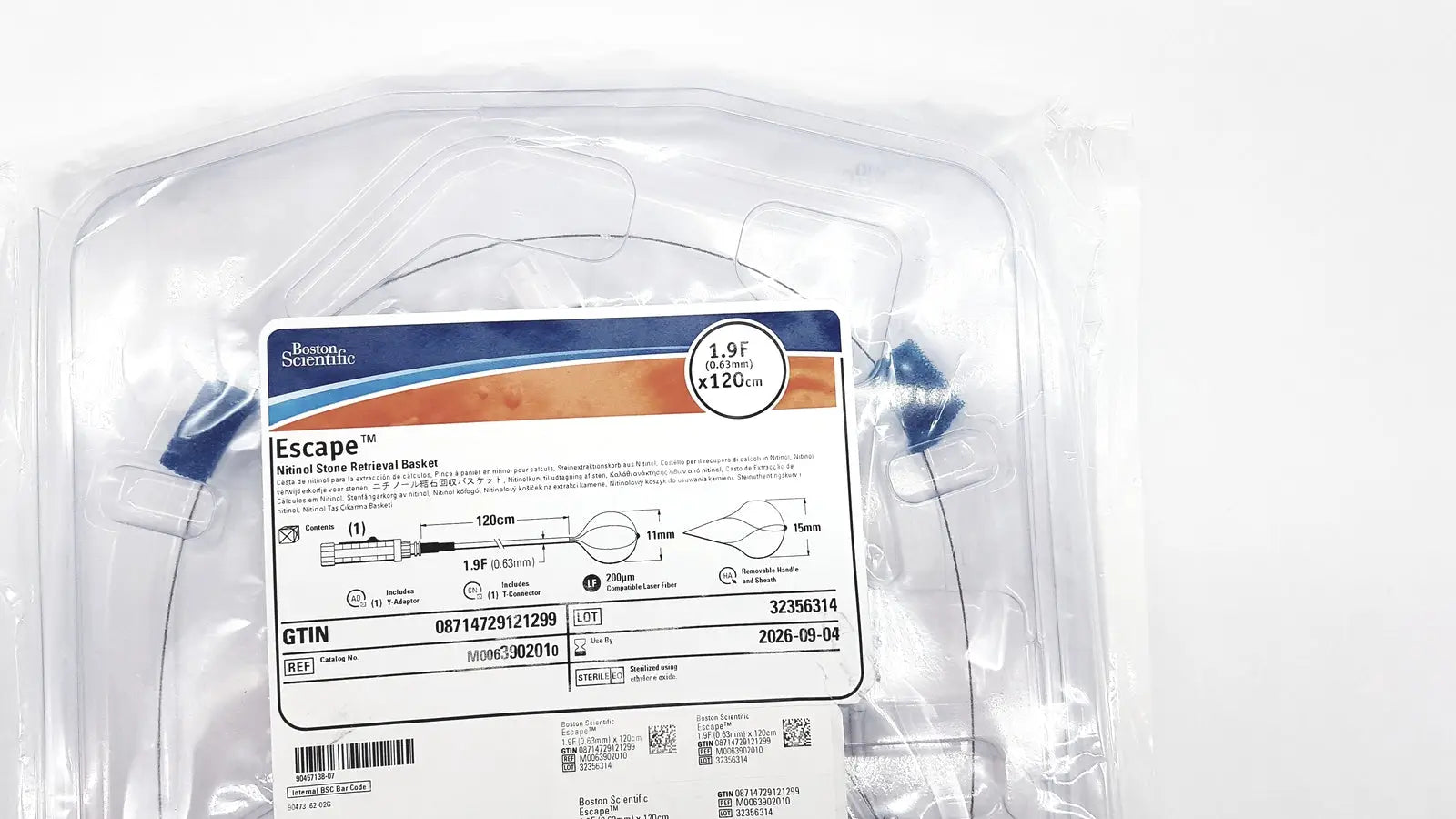 Boston Scientific Zero Tip Nitinol Retrieval Basket 2.4f X 120cm M0063902010 - Stone