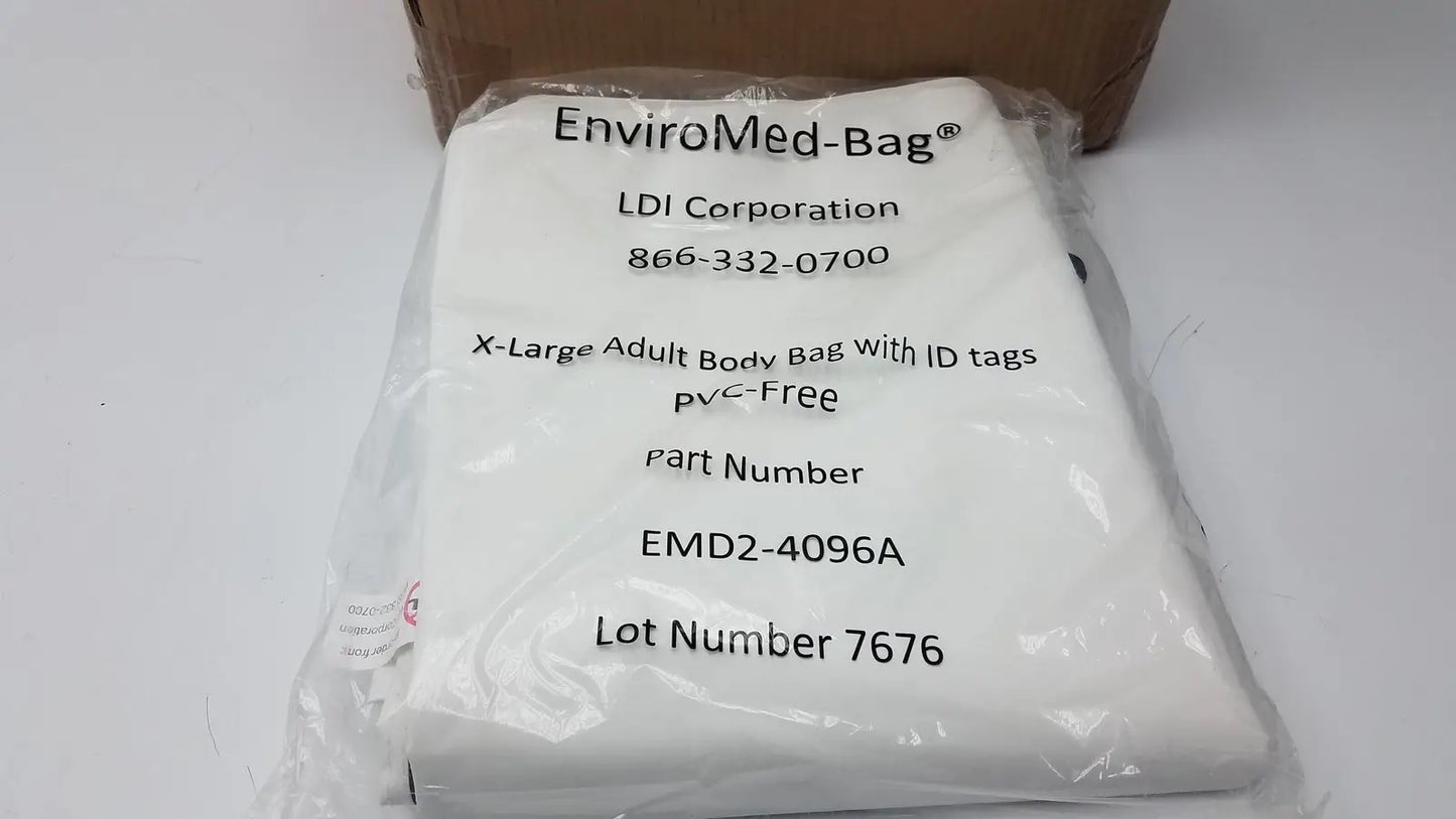 Box of 36 EnviroMed-Bag X-Large Adult Body Bag With ID Tags