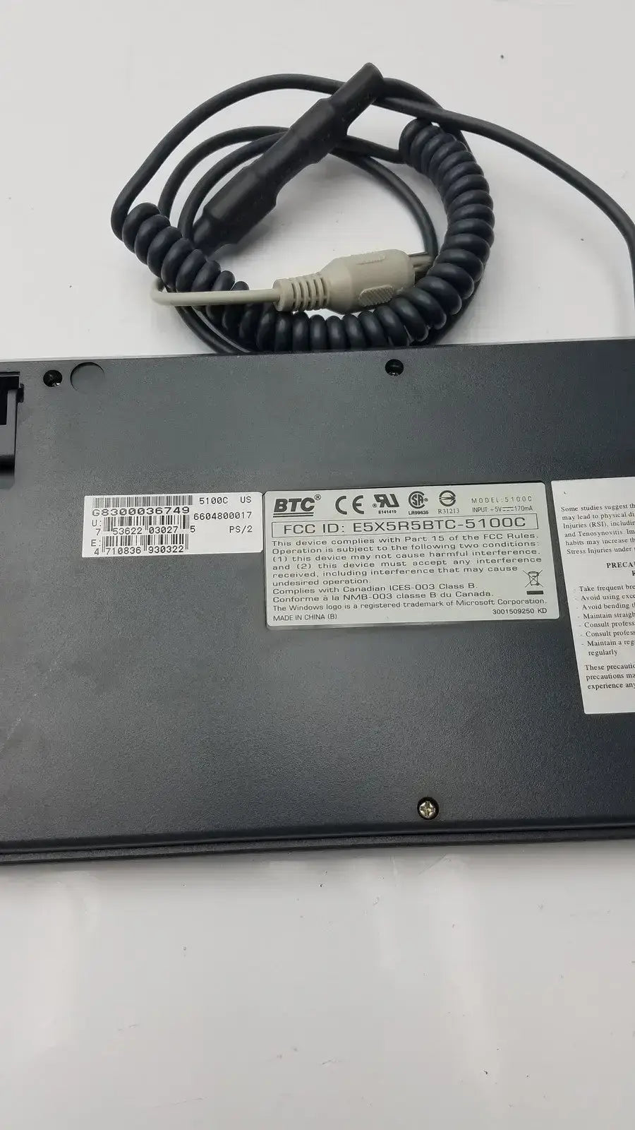 BTC 5100C Compact Computer Keyboard