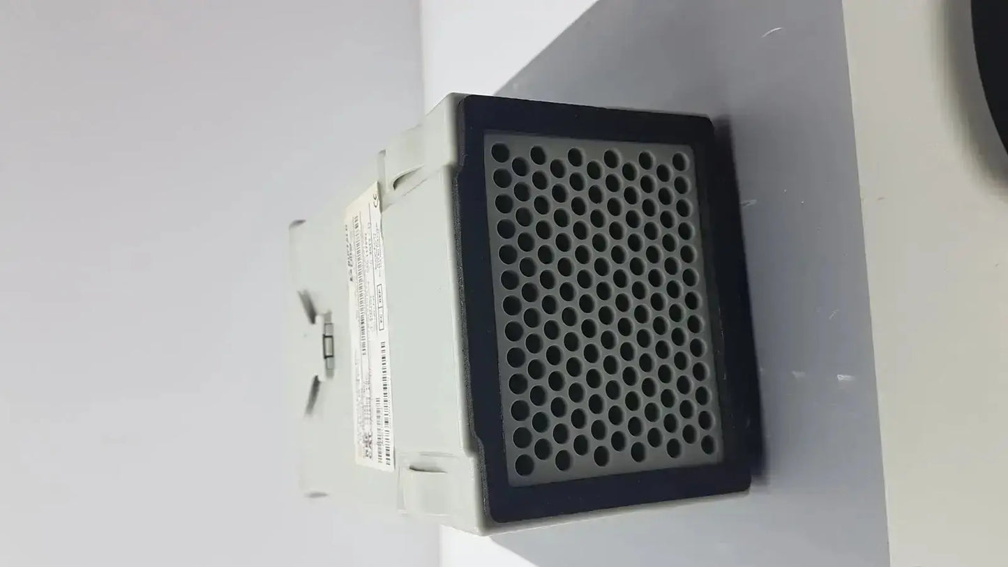 Gray rectangular buffalo filter virovac industrial sensor with black perforated front panel for smoke evacuation use