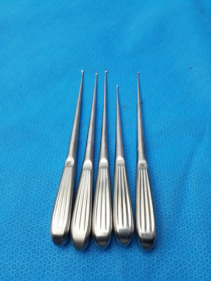 Buggles R-2822 Spratt Bone Curette Stainless Surgical Orthopedic - Lot of 5
