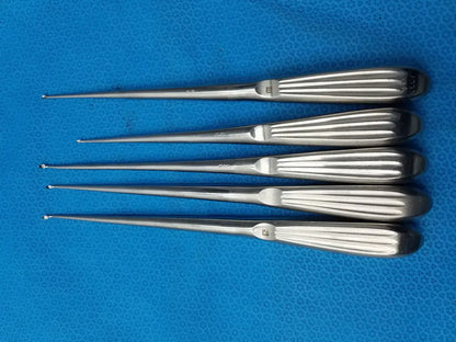 Buggles R-2822 Spratt Bone Curette Stainless Surgical Orthopedic - Lot of 5