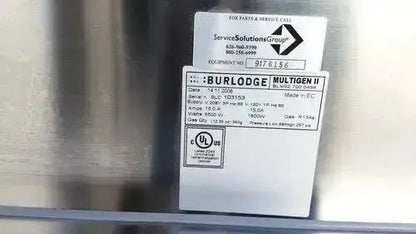 Silver metallic industrial air compressor burlodge multigen ii blm52 with ul certification mark for returned items