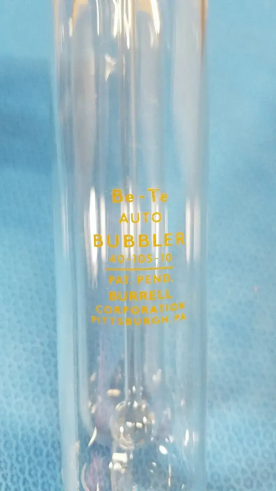 Burrell Francis Auto Bubbler Pyrex Glass Laboratory Chemistry Equipment - Glassware