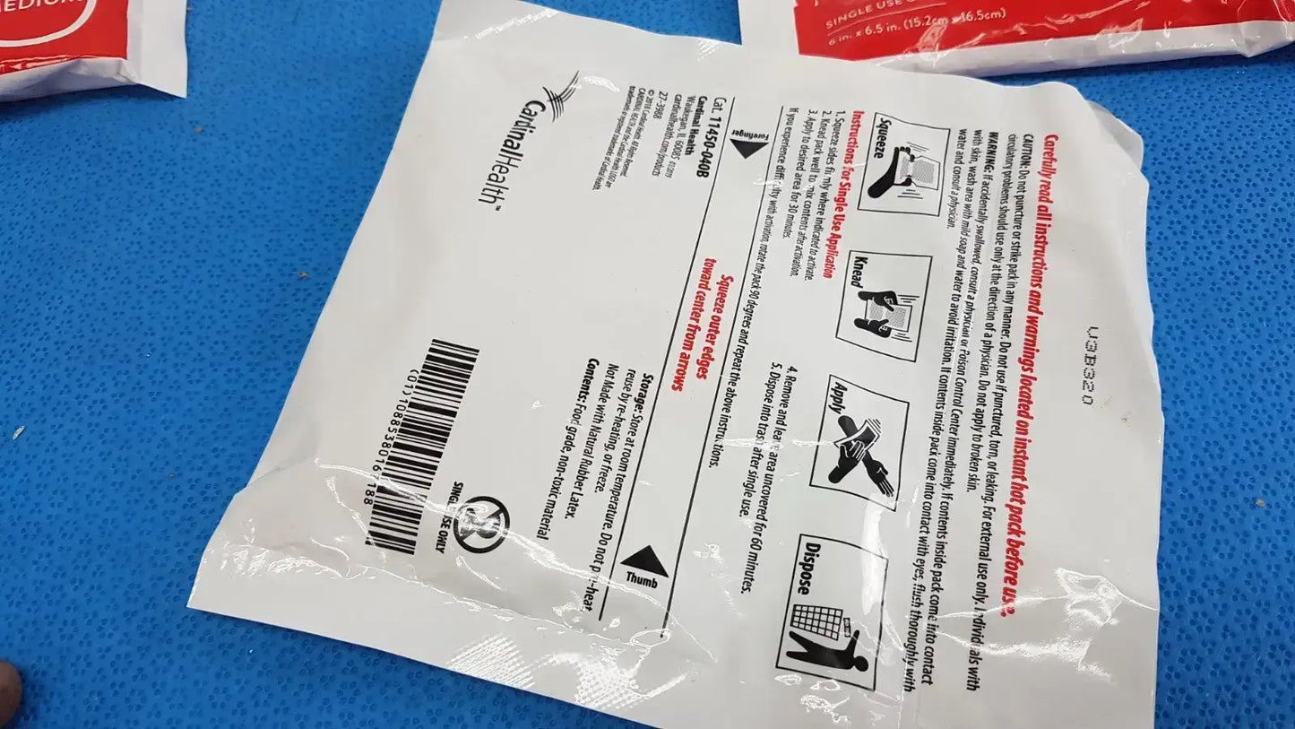Cardinal Health Instant Hot Pack 6’’ x 9’’ – Lot of 8